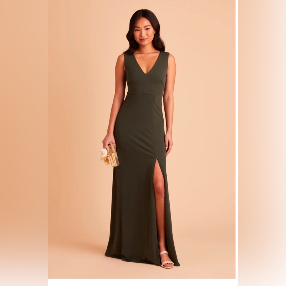 NWT Birdy Grey Olive Crepe Shamin Dress (M)